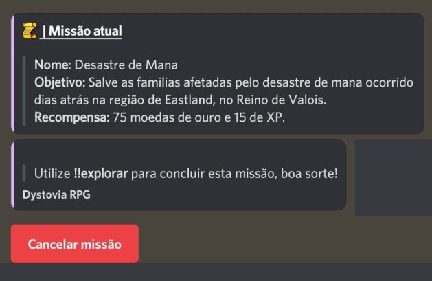 Exemplo - Sistema de Missões do Dystovia